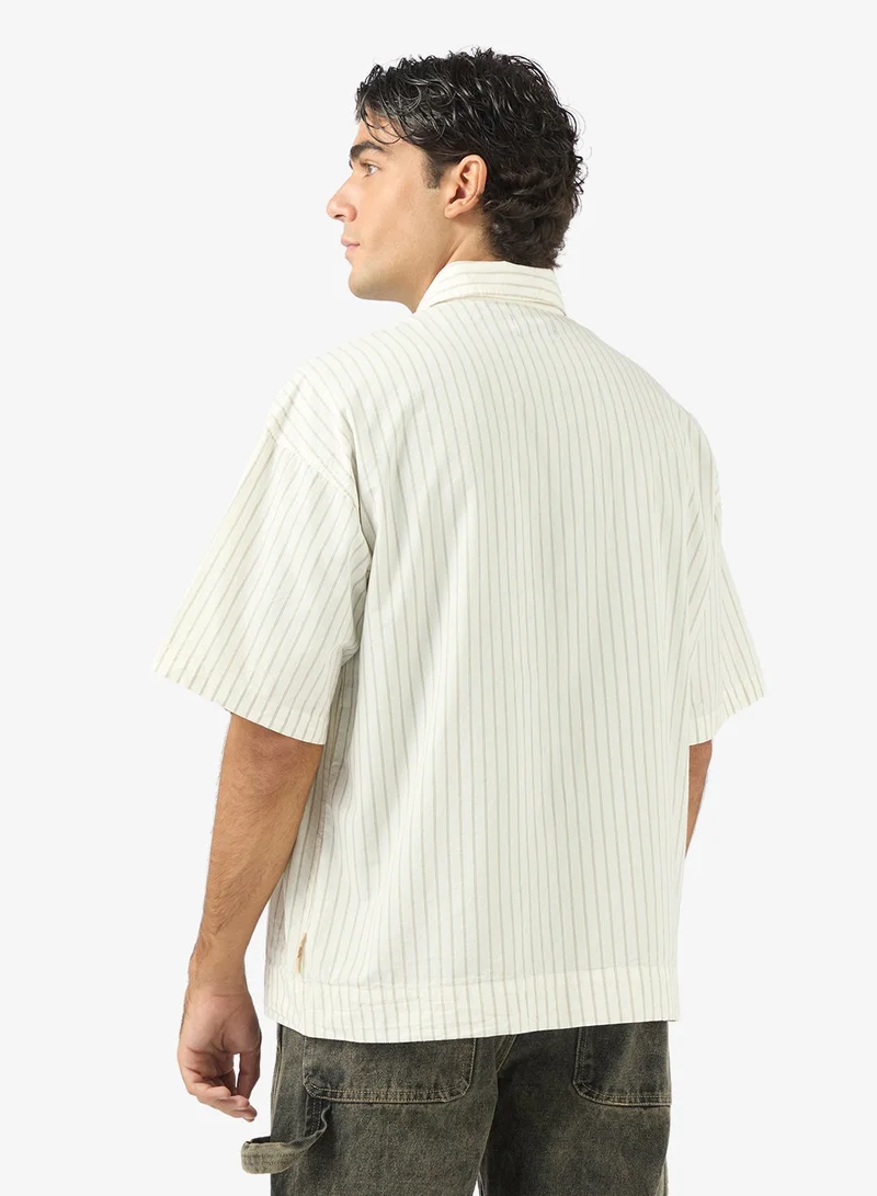 جاك اند جونز قميص بوبلين بأكمام قصيرة