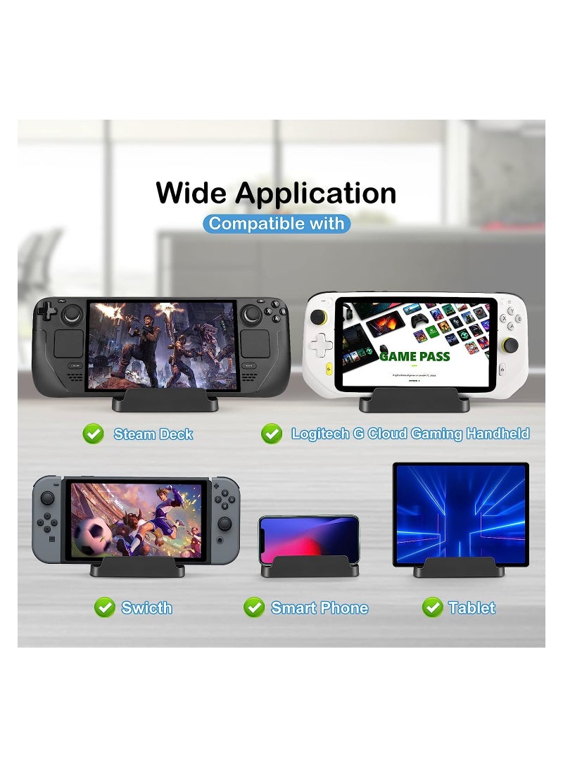 KASTWAVE Stand Base Compatible with Steam Deck ROG Ally Dock, Anti-Slip Adjustable Foldable Stand Holder for Steam Deck/Switch/Tablet - Image 5