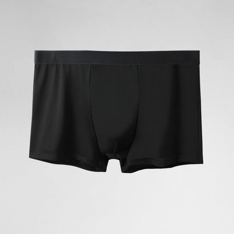 Mens Cotton Underwear Mens Sports Boxers plus size Boxer Shorts Comfortable Breathable Mens Underpants Trendy 300 black 