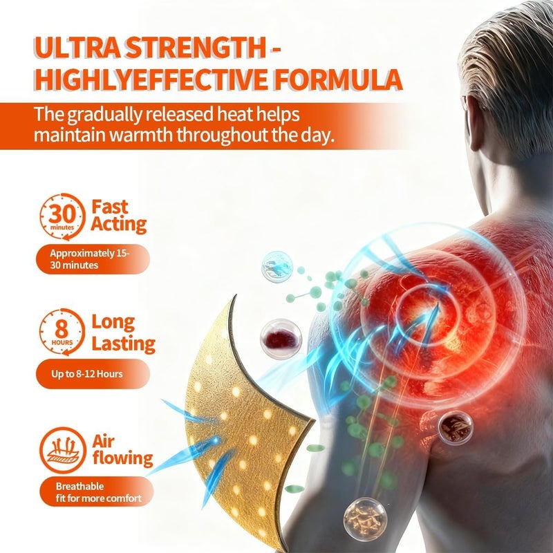 Maebho 60PCS Chinese Tiger Patches,Tiger Back Patch, Ultra Strength Capsicum Heat Patches for Muscle Joint Shoulder Neck Knee Back (3 Packs 20 Each) - Image 5