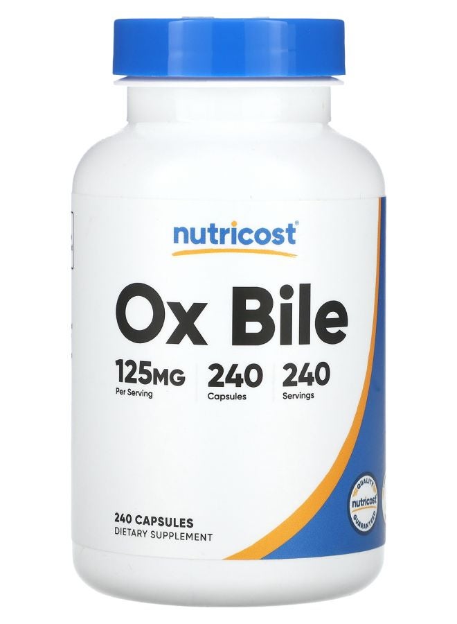 Nutricost Ox Bile  125 mg  240 Capsules