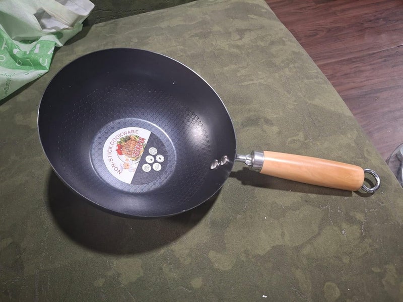 HEVASNEK NonStick Fry Pan Chinese Pan Loha Kadhai Durable NonStick Coating for Easy Cooking and Cleaning Induction Compatible Fry Pan - Image 2