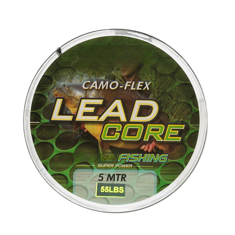 COONOR 55lb 5m Leadcore Braided Camouflage Carp Fishing Line Hair Rigs Lead Core Fishing Tackle - Image 1