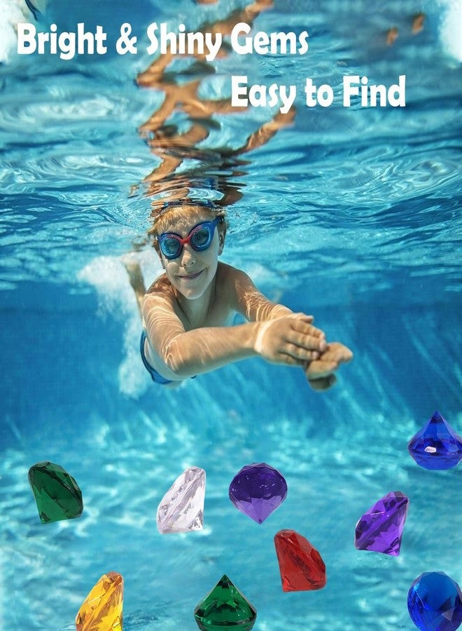 AiFanS 6PCS 60mm Extra Big Diving Gems Pool Toys - Colorful Diamond, Underwater Swim Training Gift for Kids, Summer Water Pool Game Set - Image 3
