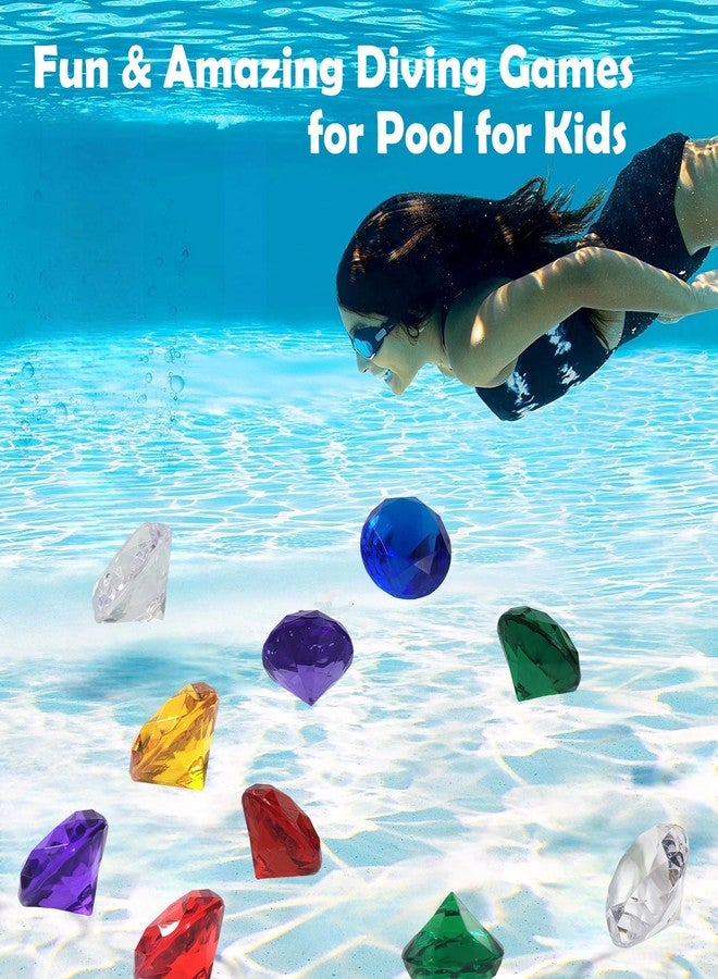 AiFanS 6PCS 60mm Extra Big Diving Gems Pool Toys - Colorful Diamond, Underwater Swim Training Gift for Kids, Summer Water Pool Game Set - Image 5