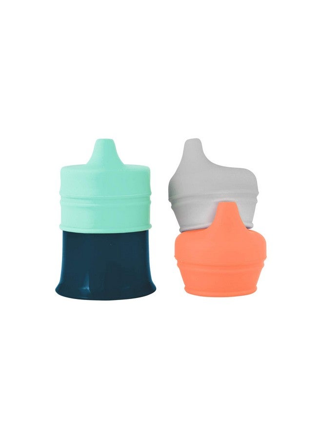 بون أغطية أكواب الشرب المصنوعة من السيليكون من Boon Snug - تحويل أكواب الأطفال أو أكواب الأطفال الصغار إلى أكواب شرب - مستلزمات تغذية الأطفال الصغار - 3 قطع - متعدد الاستخدامات - Image 1