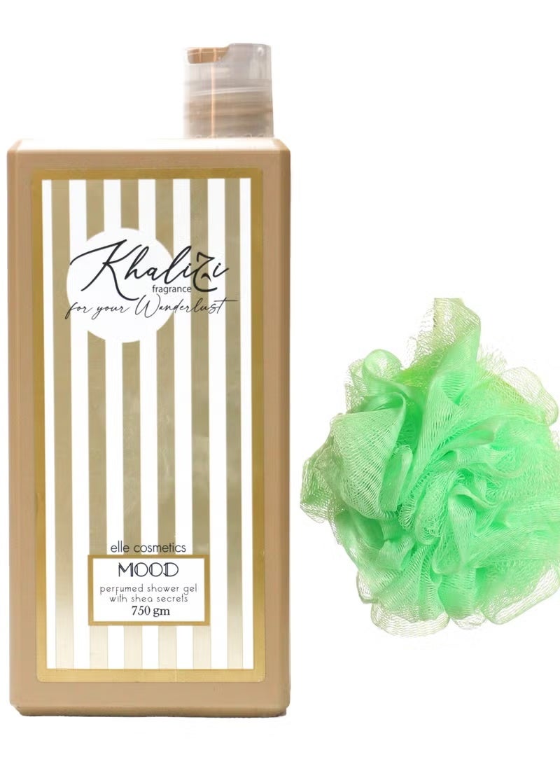 Mood Khaliji Shower Gel 750 Gm + Lofa Multi Color