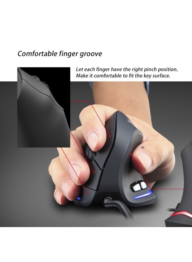ZELOTES Wired Gaming Mouse Vertical Ergonomic Mouse 6 buttons Right Hand RGB Mice for Gamer Computer Laptop windows - Image 1