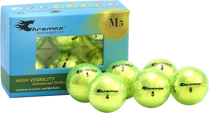 Chromax Metallic M5 Colored Golf Balls (Pack of 6) - Image 2