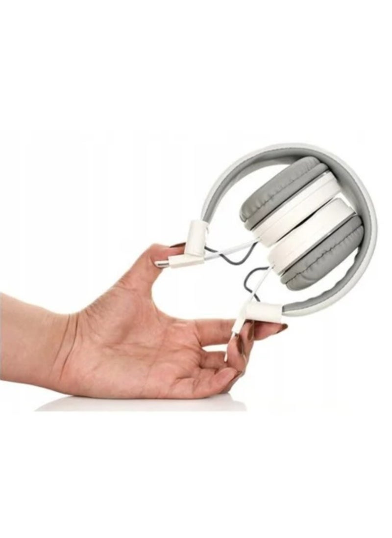 Generic HZ-BT680 Wireless Bluetooth Headset - Microphone - FM Radio - Card Slots - Folding Compatible for Mobile and Computer/White  - Image 3