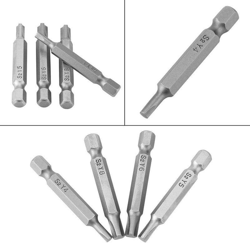 klarako Screwdriver Bits, 4Pcs Alloy Steel Triangle-Shaped Y Type 1/4 Hex Shaft Strong Magnetic Screwdriver Screw Tool Security Screwdriver Drill - Image 5