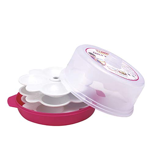 Wonder Homeware Healthy IDLI Maker Set for Microwave, Gift Item, 12 Mouds, 1 Pc, Pink Color - Image 1