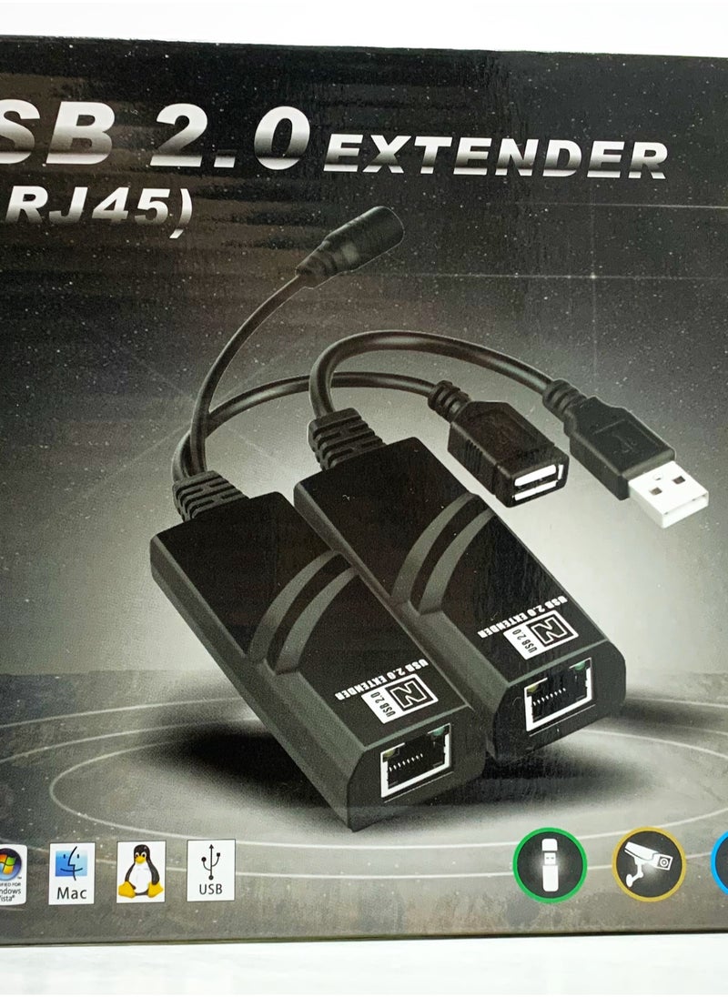 Beauenty USB 2.0 Extender to RJ45 Over Cat5 5E 6 Connection up to 100 Meters USB over Ethernet Extender  - Image 4