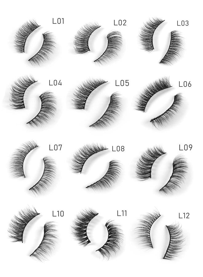 COSLUXE Imagic PROfessional Synthetic Fibers False Eyelashes, Natural & soft 100% Handmade 3D Eyelashes Pack 10 Pairs of 1 box - Image 5