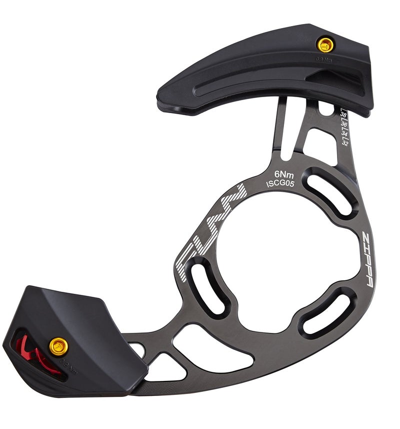 Funn Zippa AM Chain Guide, ISCG05 Interface, BSA Adapter Included, 32T-38T, Mountain Bike Chain Protector (Gray) - Image 1