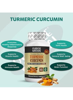 Oladole Natural Oladole Turmeric Curcumin 1510mg 120 Capsules | Supports Joints, Immune System, Digestive Health, Skin & Stress Relief | Rich in Antioxidants High Potency Formula 95% Curcuminoids with Black Pepper  - Image 4