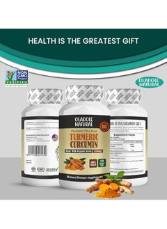 Oladole Natural Oladole Turmeric Curcumin 1510mg 120 Capsules | Supports Joints, Immune System, Digestive Health, Skin & Stress Relief | Rich in Antioxidants High Potency Formula 95% Curcuminoids with Black Pepper  - Image 3