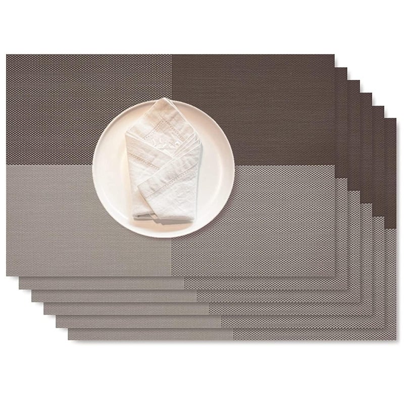 Kuruji PVC HeatStain Resistant Table Placemats AntiSkid Washable Kitchen Table Mats NonSlip DoubleSided Placemats Suitable for Dining TableKitchenRestaurant - Image 4