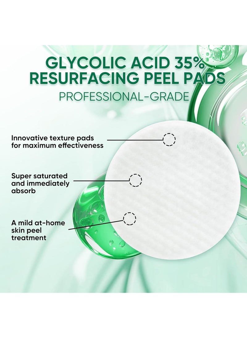 MOOYAM Glycolic Acid Facial Peel Pads & Kojic Acid Brightening Cream 35% Glycolic Acid, 10% Glycolic Acid and 2% Salicylic Acid Anti Aging and Acne Treatment for All Skin Types - Image 5