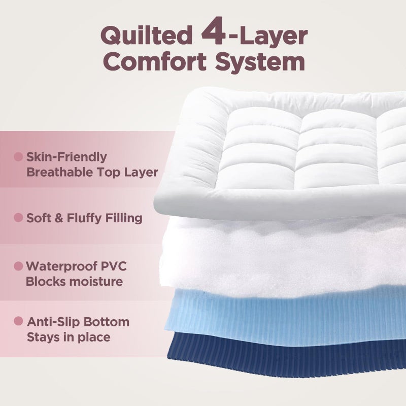 CHERIMOR Twin XL Air Mattress with Built-in Pump & Luxury Quilted Topper, 80" Length, 20" Height, 2.5 Min Fast Inflation, 500lbs Support, Blow up Mattress with Carry Bag for Guest, Camping & Home - Image 2