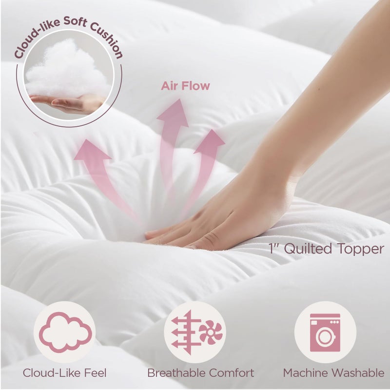 CHERIMOR Twin XL Air Mattress with Built-in Pump & Luxury Quilted Topper, 80" Length, 20" Height, 2.5 Min Fast Inflation, 500lbs Support, Blow up Mattress with Carry Bag for Guest, Camping & Home - Image 3