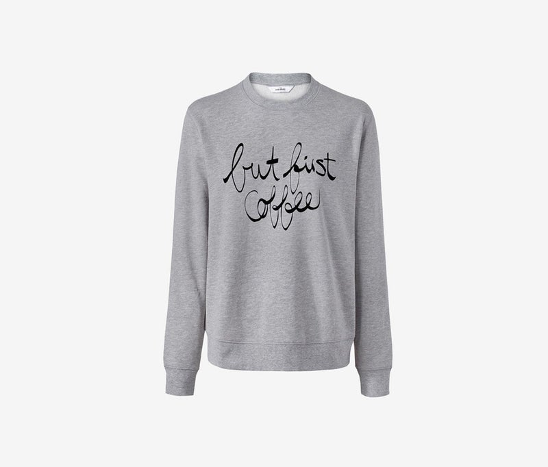 Tchibo Women Long Sleeve Graphic Sweatshirt, Grey - Image 2