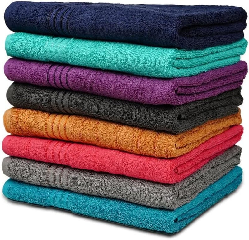 Linenovation 600 GSM Microfiber Towels for Bath Large Size-Super Soft Coral Fleece Bathing Towel with Hook Super Absorbent-Thick Bath Towel for Men and Women-70 x 140 cm-Pack of 2 - Image 2