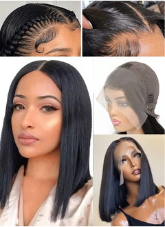 Estelle Brazilian Virgin Human Hair Lace Front Bob Wig Natural Versatile and Long Lasting Available in Various Lace Sizes and Densities Perfect for Any Occasion Adjustable Medium Cap Size for Comfortable Fit  - Image 1