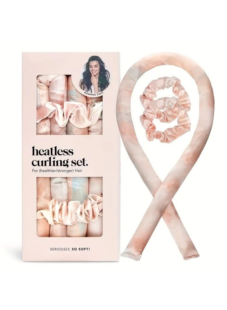 general Satin heatless curling hair set - heatless curling irons for short and long hair |Overnight heatless curling iron |No Heat Curler for Heatless Curling Hair | - Image 1