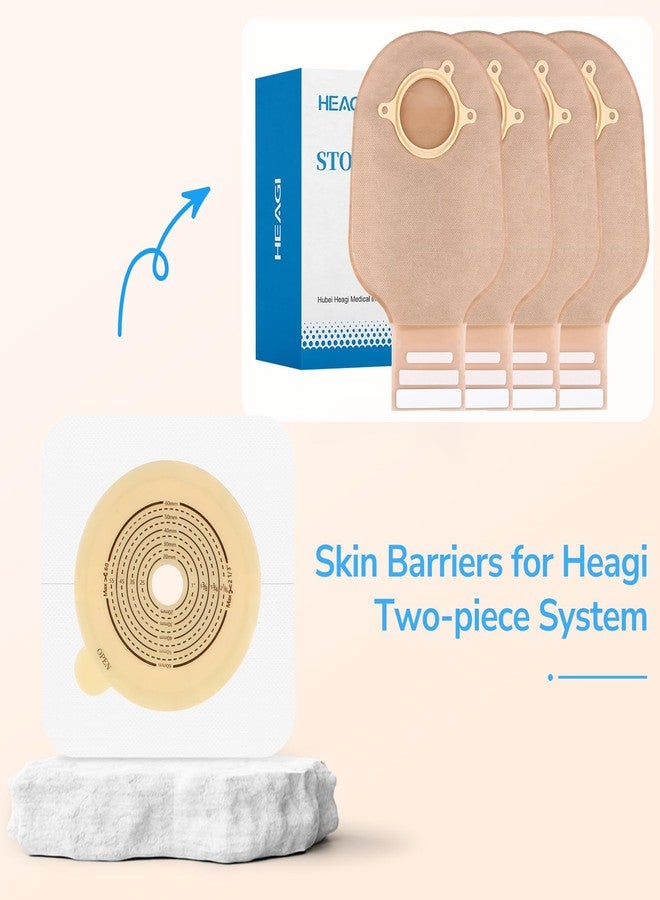 Heagimed 10 PCS Skin Barrier with Non-Woven Border for Two-Piece Colostomy Bags, Cut-to-Fit, 60mm Max – Flat Skin Barrier for Comfortable, Gentle Wear - Image 5