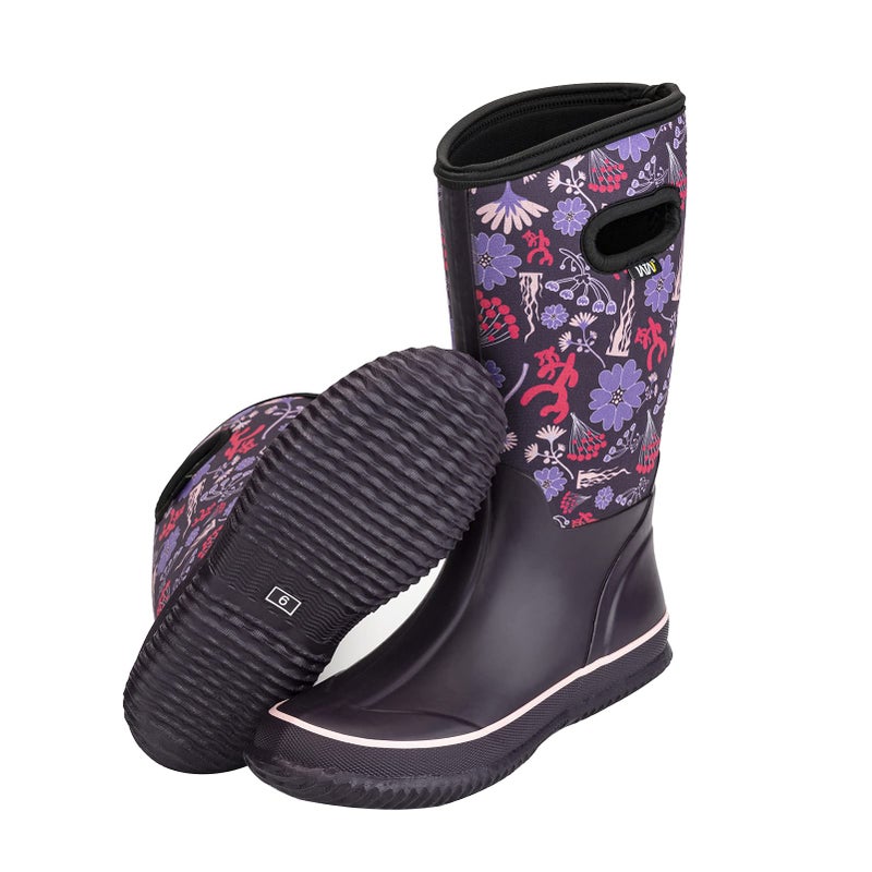 WTW Mid Calf Rain Boots for Women - Waterproof Insulated Neoprene Mud Boots Outdoor Hunting Garden Boots - Image 1