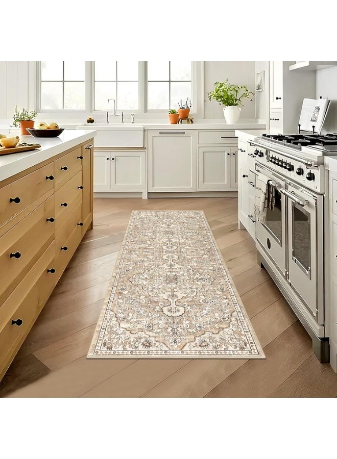 Retro Persian style living room coffee table bedroom carpet - anti slip, stain resistant, easy to clean, washable, soft and comfortable area carpet - Image 2
