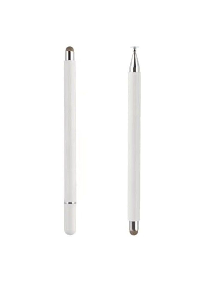 erorex Super Lite Weight Capacitive Stylus Pen for Touch Screen Devices with Fine Point Disc Compatible with All i.O.S and Smart Android Phone & Tablets Non Magnetic (White)  - Image 1