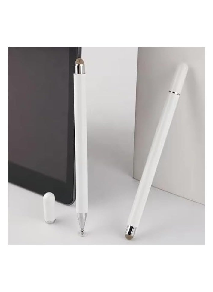 erorex Super Lite Weight Capacitive Stylus Pen for Touch Screen Devices with Fine Point Disc Compatible with All i.O.S and Smart Android Phone & Tablets Non Magnetic (White)  - Image 3