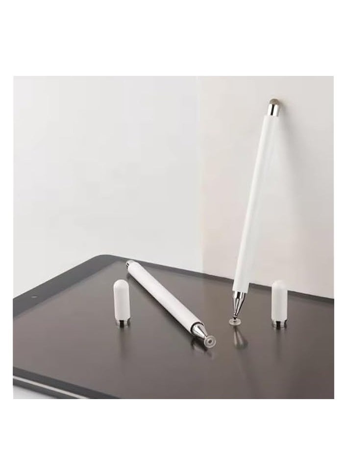 erorex Super Lite Weight Capacitive Stylus Pen for Touch Screen Devices with Fine Point Disc Compatible with All i.O.S and Smart Android Phone & Tablets Non Magnetic (White)  - Image 4