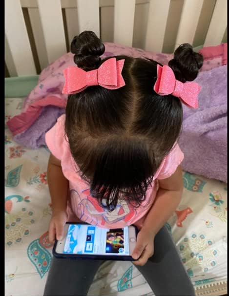 CellElection Baby Girls Pigtail Bows Sparkly Sequin Glitter Hair Bows With Alligator Clips Hair Barrettes Accessory for Girls Toddlers Kids Teens - Image 5