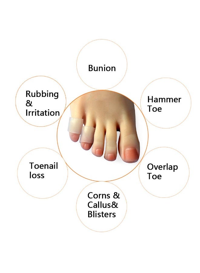 10 Pack Pinky Toe Sleeves Protectors, Toe Covers, Protect Toe from Rubbing, Ingrown Toenails, Corns, Blisters, Hammer Toes and Other Painful Toe Problems - Image 5