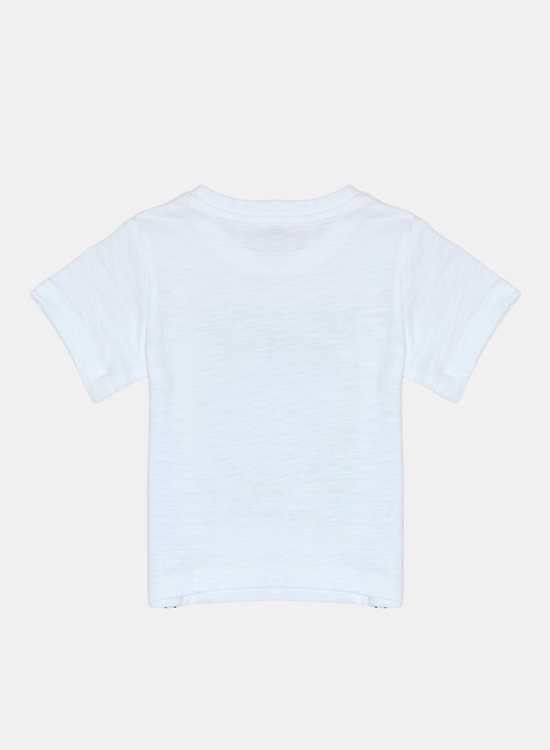 Panco Baby Boys MUSIC ON Printed Short Sleeve T-shirt - Image 2