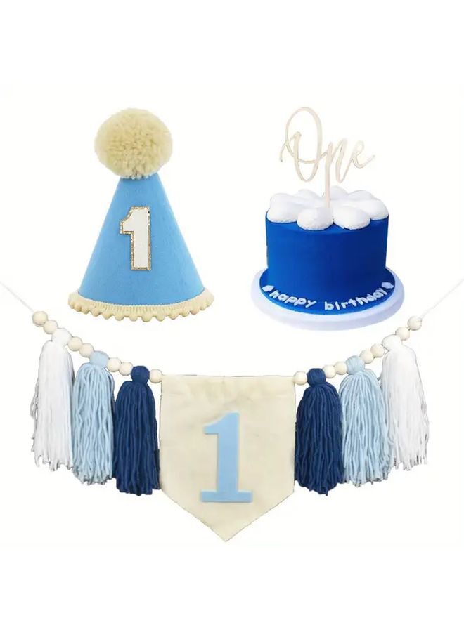 Blue Fe 1st Birthday Hat for Pets Perfect Photo Prop Party Decor - Image 2