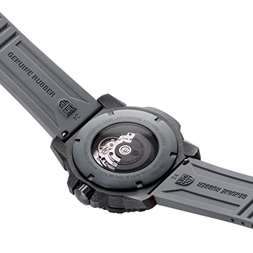 Luminox Rubber Master Carbon Seal Day-Date Analog Dial Color Black Men's Watch - Xs.3862, Band Color-Gray - Image 4
