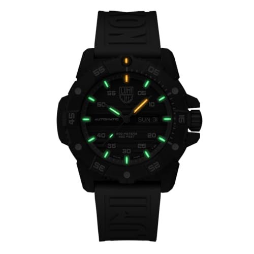 Luminox Rubber Master Carbon Seal Day-Date Analog Dial Color Black Men's Watch - Xs.3862, Band Color-Gray - Image 2