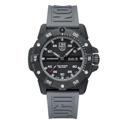 Luminox Rubber Master Carbon Seal Day-Date Analog Dial Color Black Men's Watch - Xs.3862, Band Color-Gray - Image 1