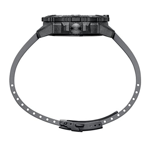 Luminox Rubber Master Carbon Seal Day-Date Analog Dial Color Black Men's Watch - Xs.3862, Band Color-Gray - Image 5