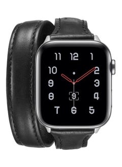 Double Loop Replacement Wrist Strap Watchband For Apple Watch Series Wacth 5/4 40mm & 3/2/1 38mm Black