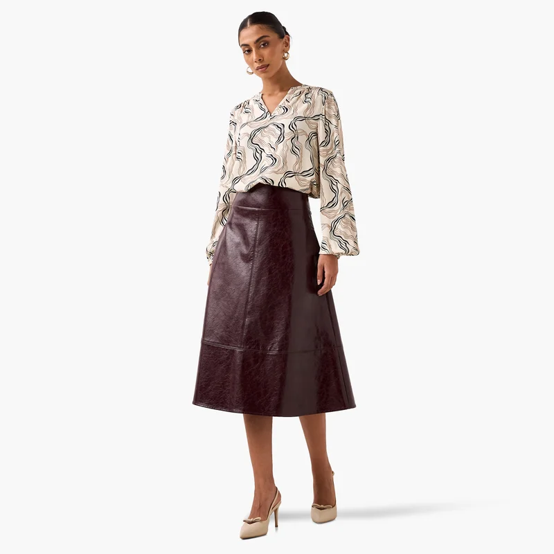 Splash FAV Regular Fit Viscose Top with All-Over Print