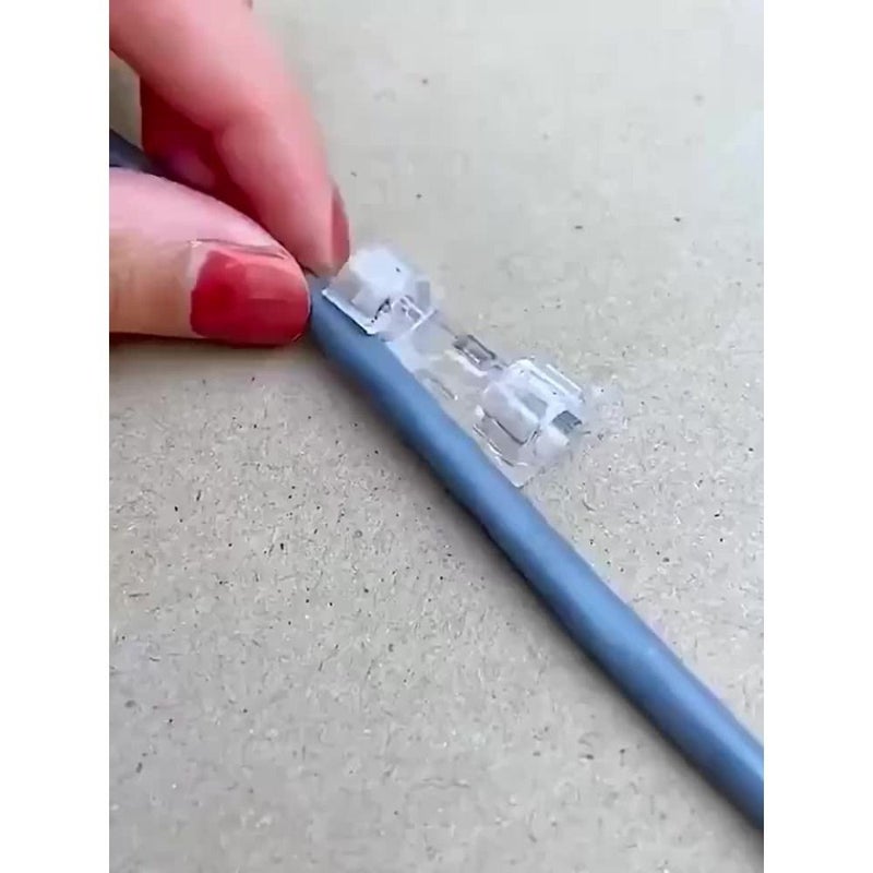 40 حامل كابلات شفاف مع قاعدة لاصقة، بدون حفر - Image 2