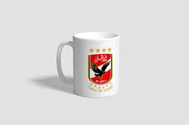 Al Ahly Logo Porcelain 12 oz White Round Mug