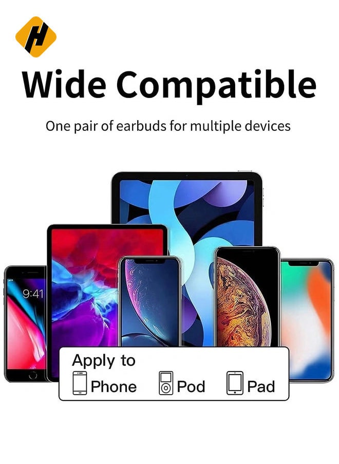 HuHa - for iPhone Earphones Wired Headphones Built-in Mic&Volume Control & Noise Cancellation In-Ear Earphones Earbuds Compatible for iPhone 11/12/13 Pro/XS Max/8/8plus 7/7plus Support for all iOS - Image 1