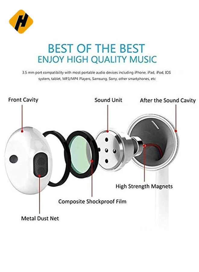 HuHa - for iPhone Earphones Wired Headphones Built-in Mic&Volume Control & Noise Cancellation In-Ear Earphones Earbuds Compatible for iPhone 11/12/13 Pro/XS Max/8/8plus 7/7plus Support for all iOS - Image 1