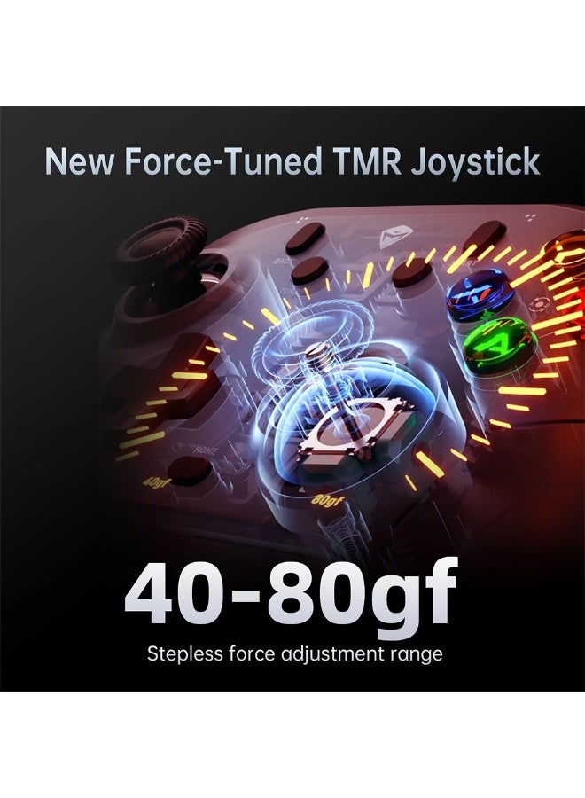 Machenike G6 V2 Wireless Gaming Controller, Tri-Mode Bluetooth 5.0, 2.4GHz & Wired Gamepad, Force-Tuned TMR Hall-Effect Joysticks & TMR Triggers, ABXY Auto-Switch, RGB Backlight, Compatible with PC, Nintendo Switch, Android & iOS - Image 5